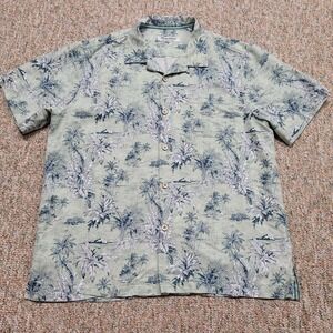 Tommy Bahama Coconut Point Shirt Mens Large Coolmax Palm‎ Tree Hawaiian Camp